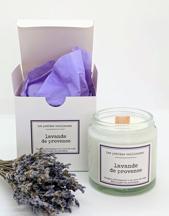 Bougie pot en verre parfumée Lavande de Provence 1