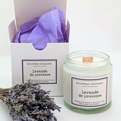 Lavendel der Provence duftende Glaskerze