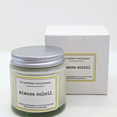Bougie pot en verre parfumée Mimosa Soleil