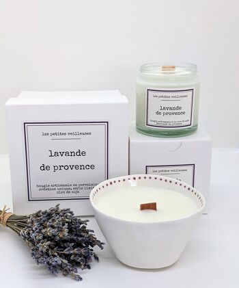 Bougie en porcelaine parfumée Lavande de provence 1