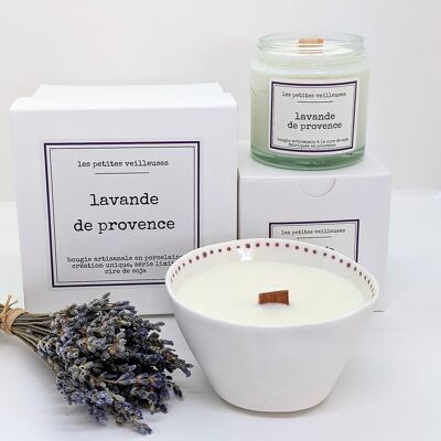 Lavendel der Provence duftende Porzellankerze
