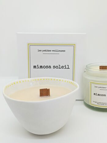 Bougie en porcelaine parfumée Mimosa Soleil 2
