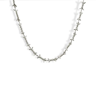 MINI KRAWATTEN CHOKER / SILBER