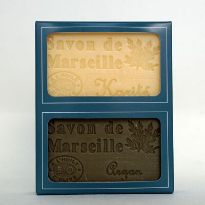 MARSEILLE SOAP BOX WITH ORGANIC OLIVE OIL SCENT SHEA / ARGAN