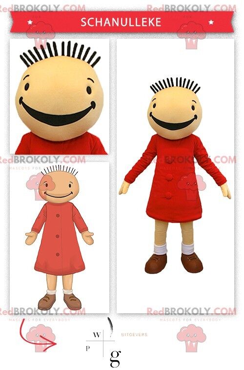 REDBROKOLY mascot Fanfreluche doll of Suzy in Bob and Bobette , REDBROKO__04