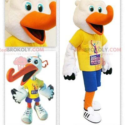 Hockey supporter stork REDBROKOLY mascot , REDBROKO__08