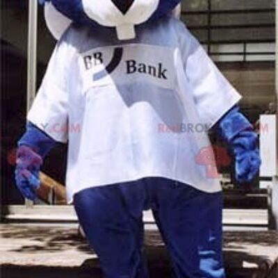 Blue beaver REDBROKOLY mascot , REDBROKO__026