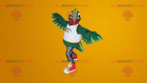 Giant green hummingbird REDBROKOLY mascot , REDBROKO__047