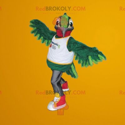 Giant green hummingbird REDBROKOLY mascot , REDBROKO__047