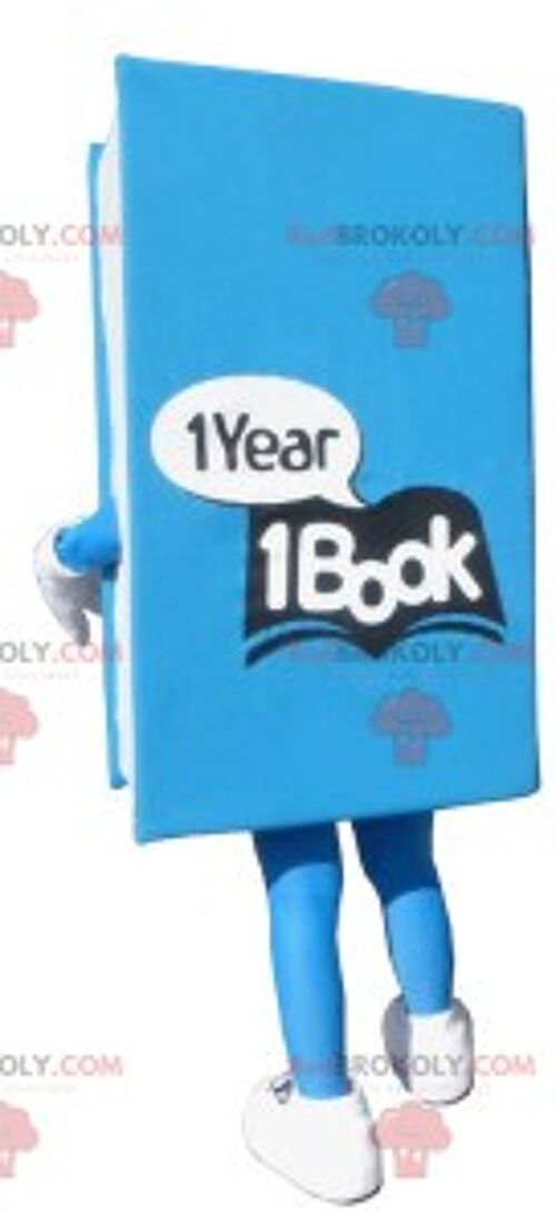 Giant blue book REDBROKOLY mascot , REDBROKO__056