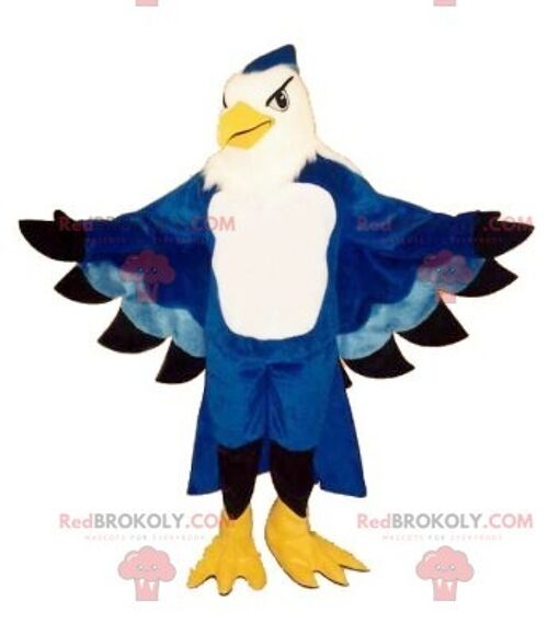 Blue and white eagle REDBROKOLY mascot , REDBROKO__063