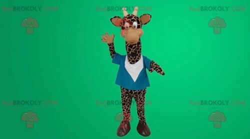 Cute and funny giraffe REDBROKOLY mascot , REDBROKO__074