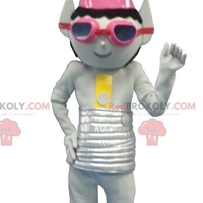 Troll extraterrestre grigio metallizzato REDBROKOLY mascotte , REDBROKO__0125