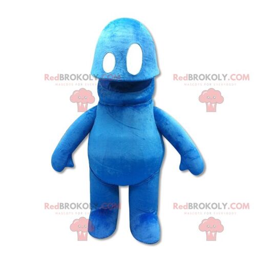 Cute and original blue snowman REDBROKOLY mascot , REDBROKO__0146