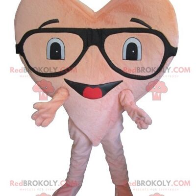 Mascotte de coeur rose géant REDBROKOLY, REDBROKO__0176