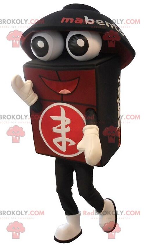 Giant black and red bento REDBROKOLY mascot , REDBROKO__0199