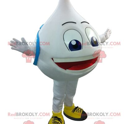 Big giant white drop REDBROKOLY mascot , REDBROKO__0203