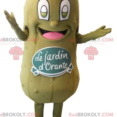 Big giant green pickle REDBROKOLY mascot , REDBROKO__0234