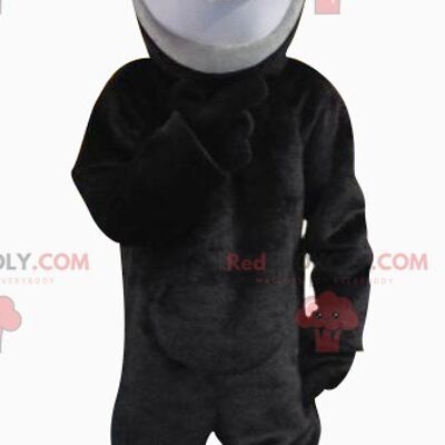 REDBROKOLY mascotte grazioso topo nero e grigio, REDBROKO__0249