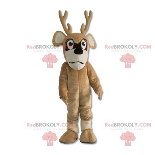 Christmas reindeer deer REDBROKOLY mascot , REDBROKO__0250