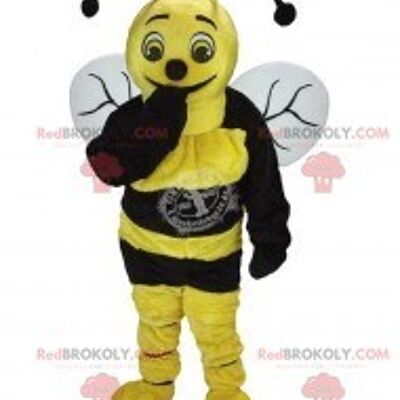 Yellow and black bee REDBROKOLY mascot , REDBROKO__0270