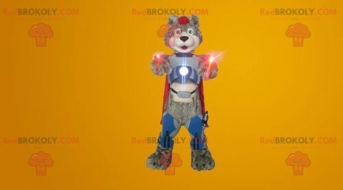 Cyborg Teddy Bear REDBROKOLY mascot , REDBROKO__0276