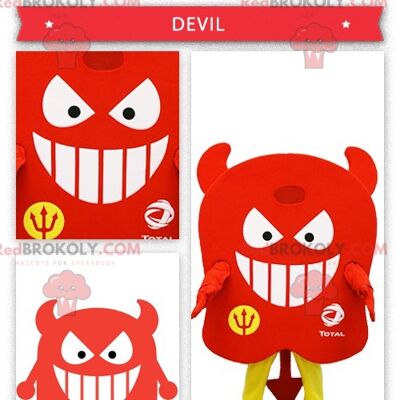 All red devil REDBROKOLY mascot , REDBROKO__0287