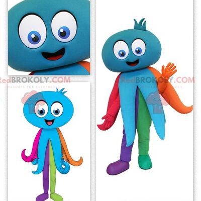 Giant blue octopus REDBROKOLY mascot , REDBROKO__0319
