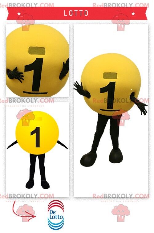Lottery ball REDBROKOLY mascot , REDBROKO__0330