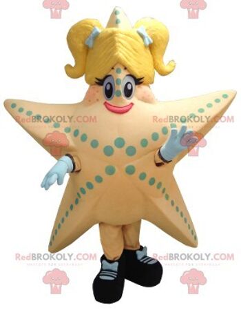 Mascotte de saumon géant et d'étoile de mer jaune REDBROKOLY, REDBROKO__0341