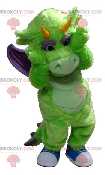 Mascotte de dragon vert et violet REDBROKOLY, REDBROKO__0347 3