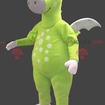 Neon green dragon REDBROKOLY mascot , REDBROKO__0368