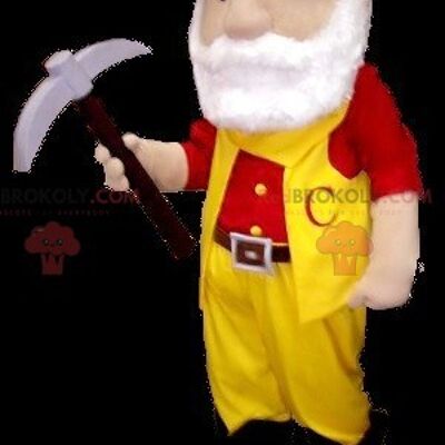 Miner bearded gold digger REDBROKOLY mascot , REDBROKO__0405