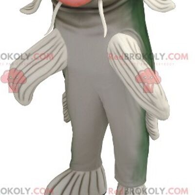Green and white catfish REDBROKOLY mascot , REDBROKO__0428