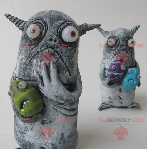 2 REDBROKOLY mascots of little gray monsters , REDBROKO__0488