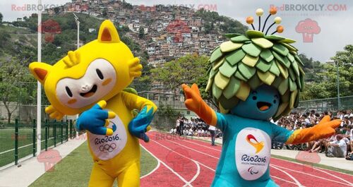 2 REDBROKOLY mascots of the 2016 Olympic Games in Rio , REDBROKO__0487