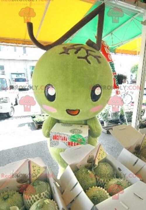 Giant green mango REDBROKOLY mascot , REDBROKO__0521
