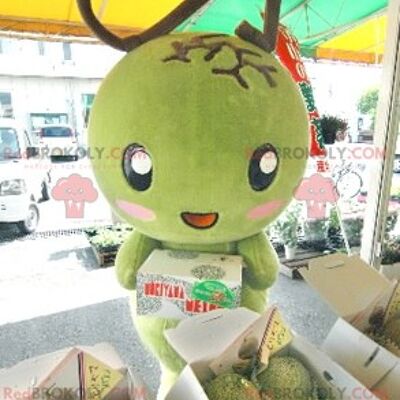 Giant green mango REDBROKOLY mascot , REDBROKO__0521