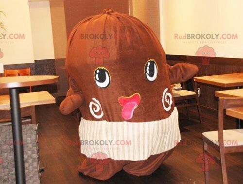 Giant cocoa bean REDBROKOLY mascot , REDBROKO__0542