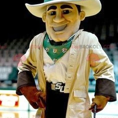 Wild West cowboy REDBROKOLY mascot , REDBROKO__0592