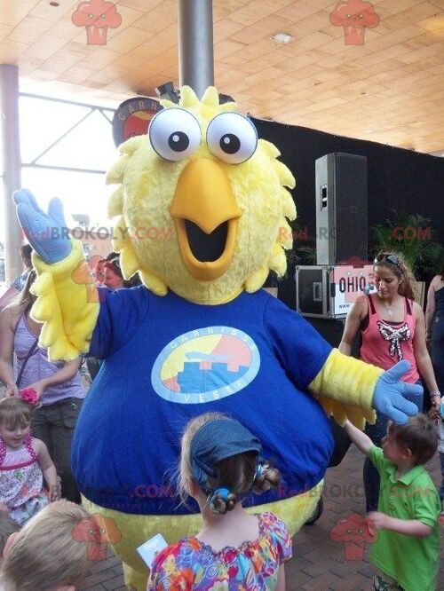 Giant yellow chick bird REDBROKOLY mascot , REDBROKO__0704