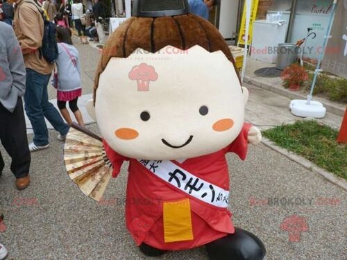 Japanese girl REDBROKOLY mascot of Asian woman , REDBROKO__0730