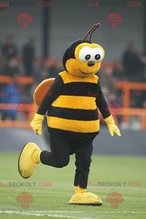 Yellow and black bee REDBROKOLY mascot , REDBROKO__0767