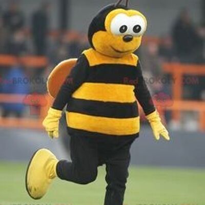 Yellow and black bee REDBROKOLY mascot , REDBROKO__0767