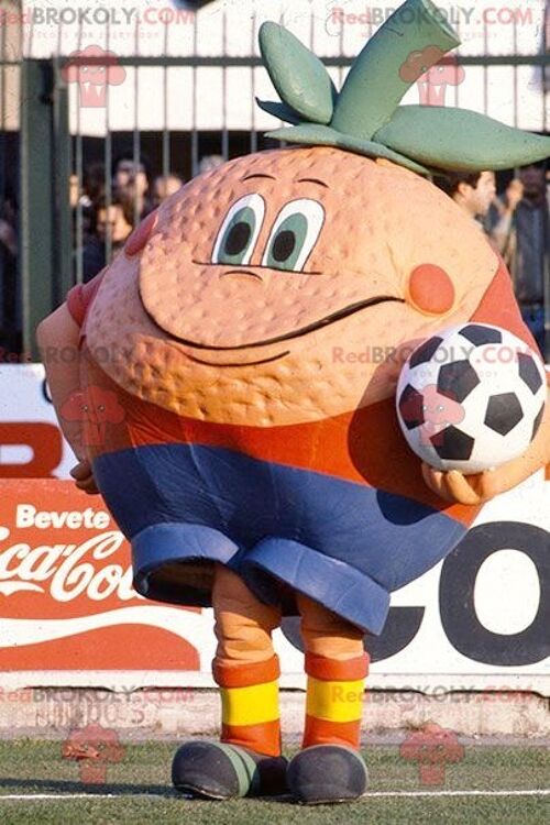 Giant orange REDBROKOLY mascot , REDBROKO__0771