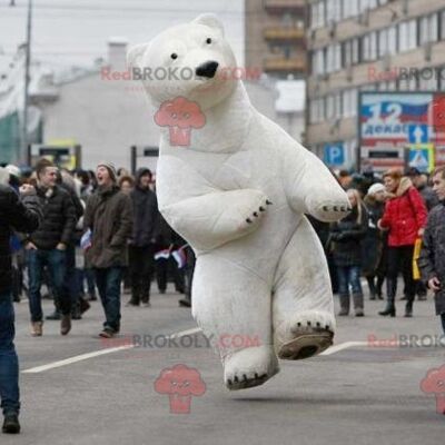 Polar bear REDBROKOLY mascot polar bear , REDBROKO__0879