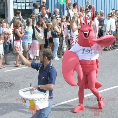 Giant red lobster REDBROKOLY mascot , REDBROKO__0893