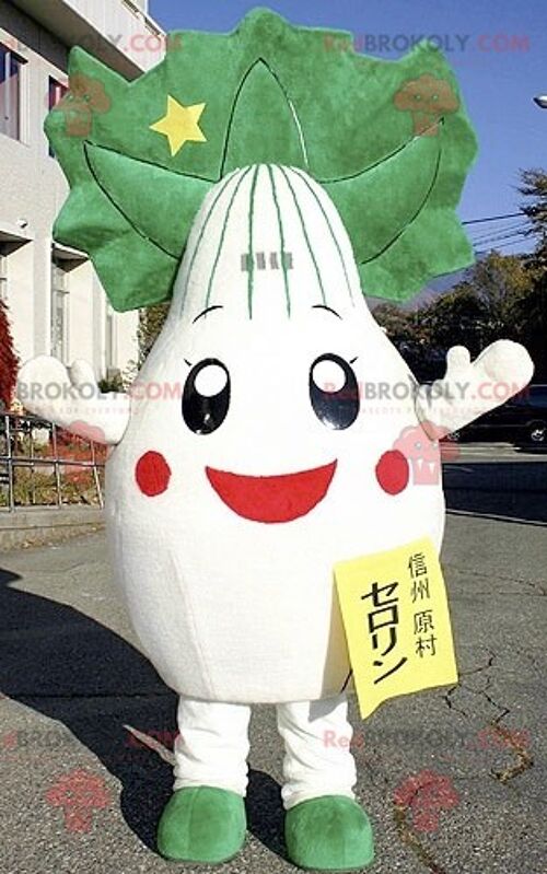 Giant leek onion turnip REDBROKOLY mascot , REDBROKO__0932