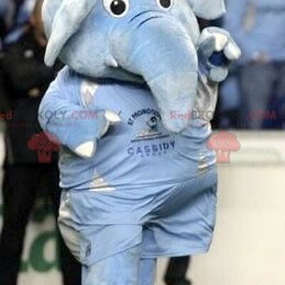 Giant blue elephant REDBROKOLY mascot , REDBROKO__0955