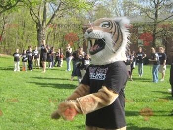 Mascotte très réaliste de tigre marron blanc et noir REDBROKOLY, REDBROKO__0995